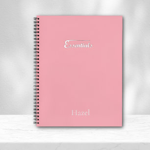 Minimalist Pink Spiral Notebook – “Essentials”
