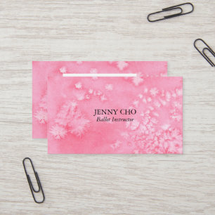 Minimalist pink textured business card