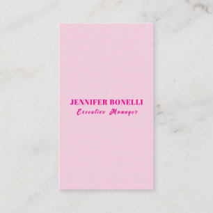 Minimalist pink trendy personalised customise name enclosure card