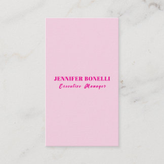 Minimalist pink trendy personalised customise name enclosure card