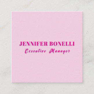 Minimalist pink trendy personalised customise name enclosure card