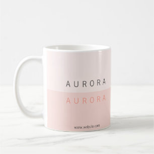 Minimalist Pink Two-Tone Coffee Mug