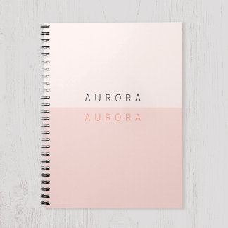 Minimalist Pink Two-Tone Notebook