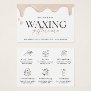 Minimalist Pink Waxing Aftercare Instructions