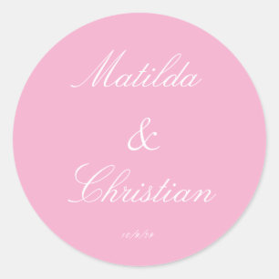 Minimalist Pink Wedding Envelope Seals