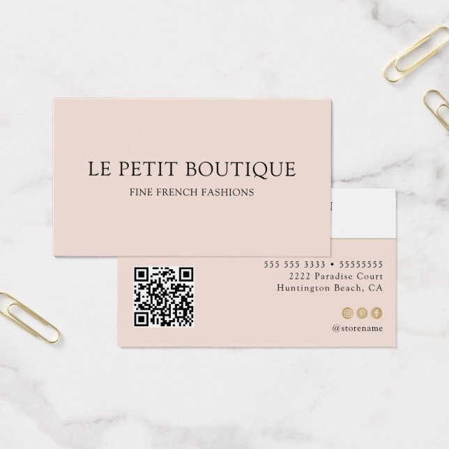 Minimalist Pink with QR Code  (Office)