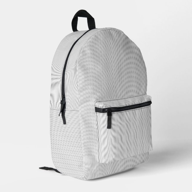Minimalist Pinstripe Modern Backpack (Back Corner Left)