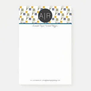 Minimalist Pixie Florals Post-it Notes