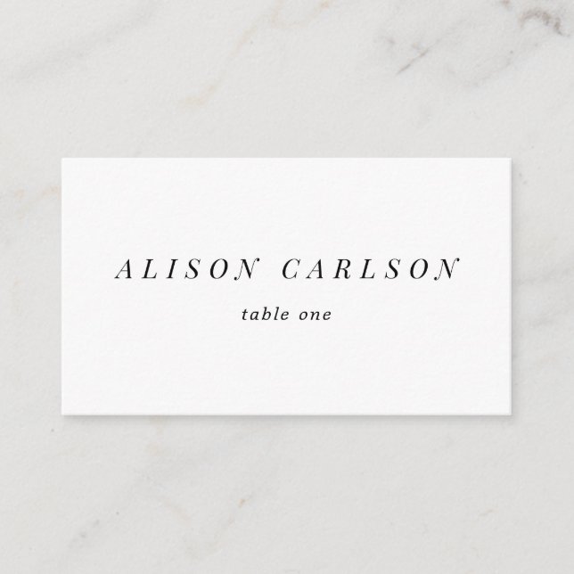 Minimalist Place Card, Simple Place Card (Front)