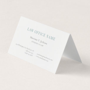 Minimalist Plain Attorney at Law Lawyer Office Business Card