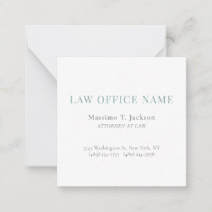 Minimalist Plain Attorney at Law Lawyer Office Card