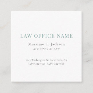 Minimalist Plain Attorney at Law Lawyer Office Enclosure Card