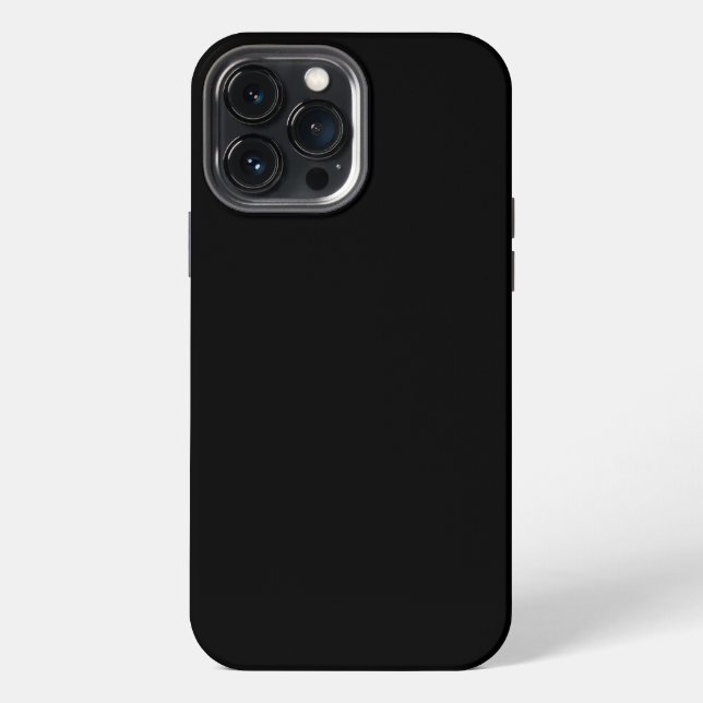 "minimalist Plain Black Solid Colour  iPhone Case (Back)