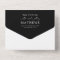 Minimalist Plain Black White2 Photo Rsvp Wedding