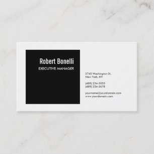 Minimalist Plain Black & White Modern Lovely Business Card