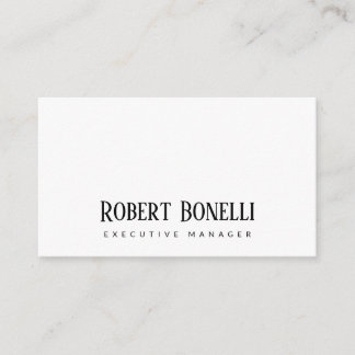 Minimalist Plain Black & White Modern Plain Enclosure Card