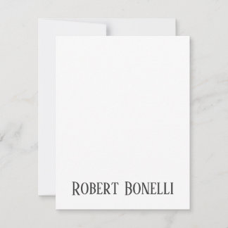 Minimalist Plain Black & White Modern Plain RSVP Card