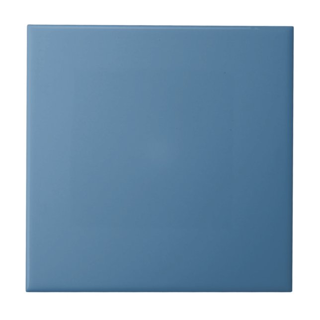 minimalist plain blue solid colour tile (Front)