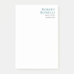 Minimalist Plain Blue & White Modern Post-it Notes
