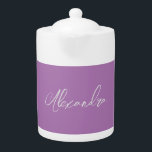 Minimalist Plain Calligraphy Own Name Lavender<br><div class="desc">There's no need for confusion. A plain,  simple,  innovative design. This is you.</div>