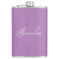 Minimalist Plain Calligraphy Own Name Lavender
