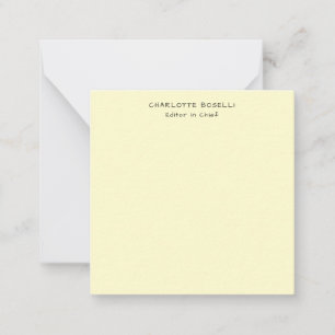 Minimalist Plain Classical Professional Cream Card