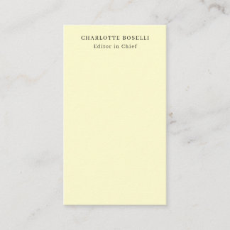Minimalist Plain Classical Professional Cream Enclosure Card