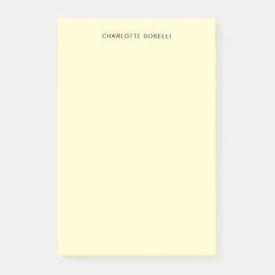 Minimalist Plain Classical Professional Cream Post-it Notes