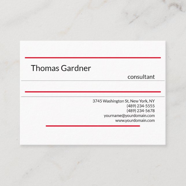 Minimalist Plain Creative Modern Business Card (Front)