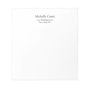 Minimalist Plain Elegant Legible Modern Notepad