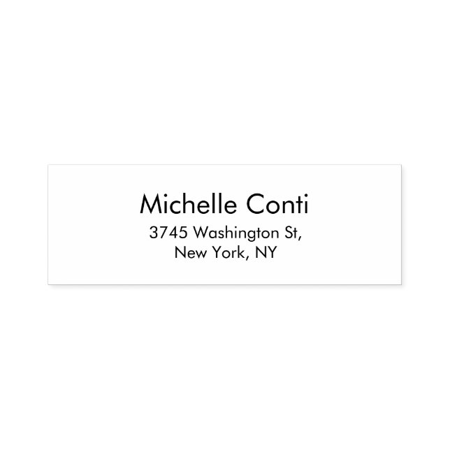 Minimalist Plain Elegant Legible Modern Self-inking Stamp (Design)