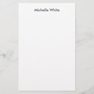 Minimalist Plain Elegant Legible Modern Stationery