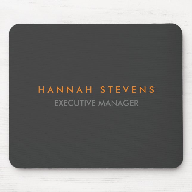 Minimalist Plain Grey Professional Modern Mouse Mat (Front)