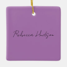 Minimalist Plain Handwritten Own Name Lavender