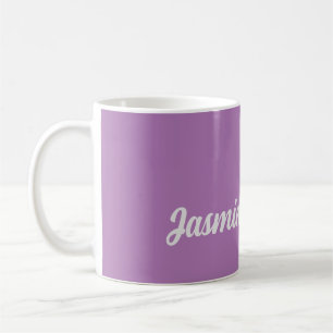 Minimalist Plain Handwritten Own Name Lavender Coffee Mug