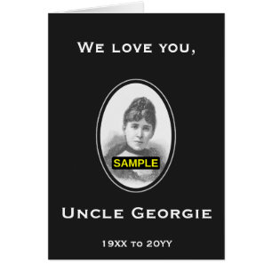 Minimalist & Plain Memories Card + Custom Photo