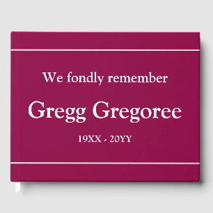 Minimalist, Plain Memories Guestbook