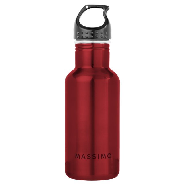 Minimalist Plain Modern Add Own Name 532 Ml Water Bottle (Front)