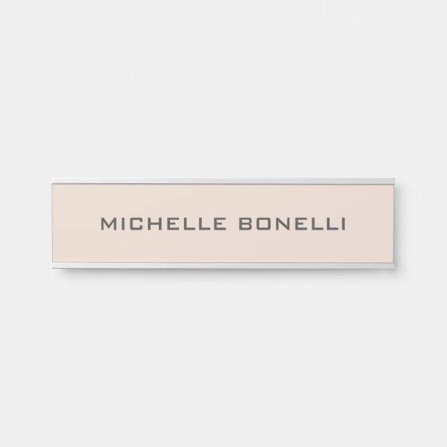 Minimalist Plain Modern Door Sign (Front)