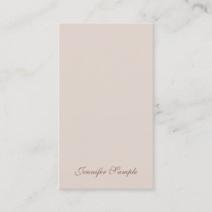 Minimalist Plain Modern Elegant Handwritten Script Business Card