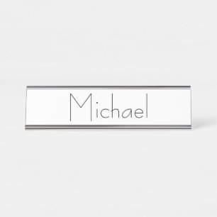 Minimalist Plain Modern Name Desk Name Plate