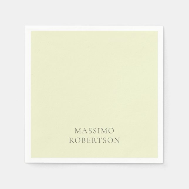 Minimalist Plain Modern  Napkin (Front)