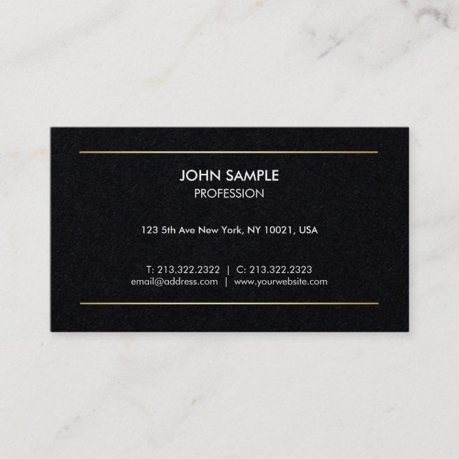 Minimalist Plain Modern Professional Elegant Business Card (Front)