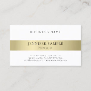 Minimalist Plain Modern Professional Elegant Gold Business Card