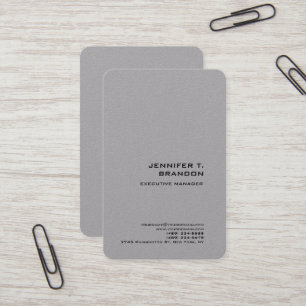 Minimalist Plain Modern Professional Grey Business Card