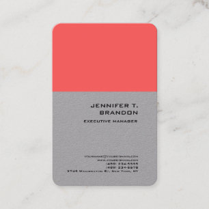 Minimalist Plain Modern Professional Grey Business Card