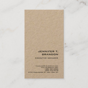 Minimalist Plain Modern Professional Kraft Business Card