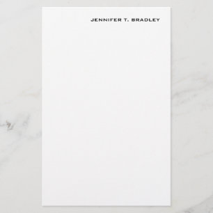 Minimalist Plain Modern Stationery