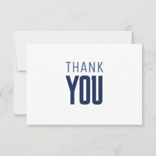Minimalist Plain Modern Your Message Thank You Card