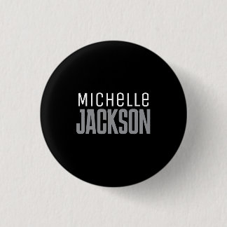 Minimalist Plain Modern Your Name Message 3 Cm Round Badge